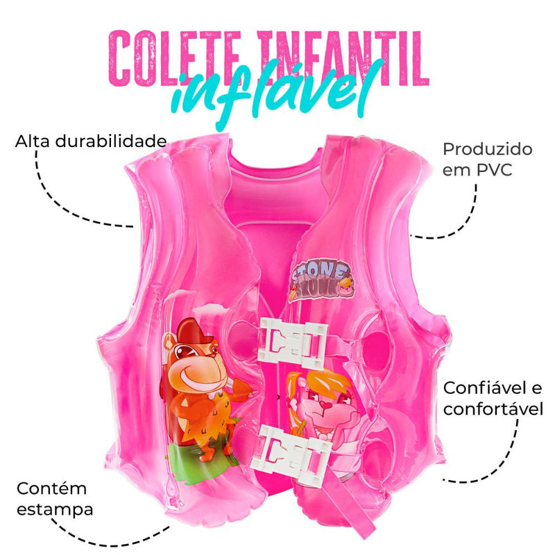 Colete Infantil Inflável - Rosa